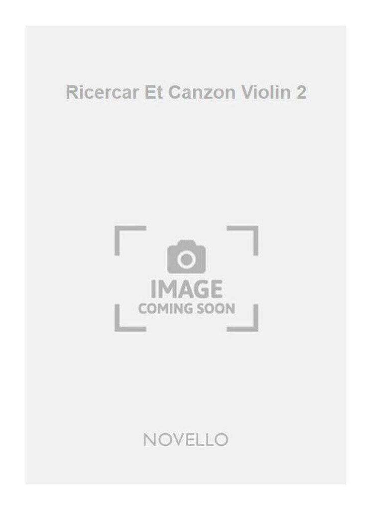 Ricercar Et Canzon Violin 2